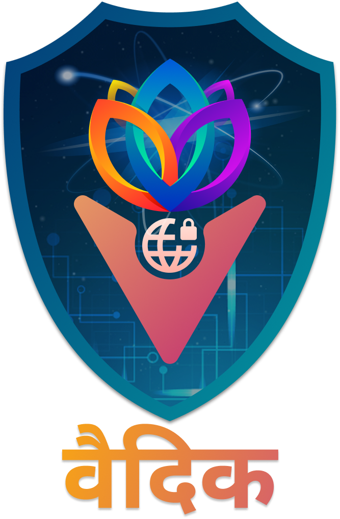 Vedic Kavach shield emblem